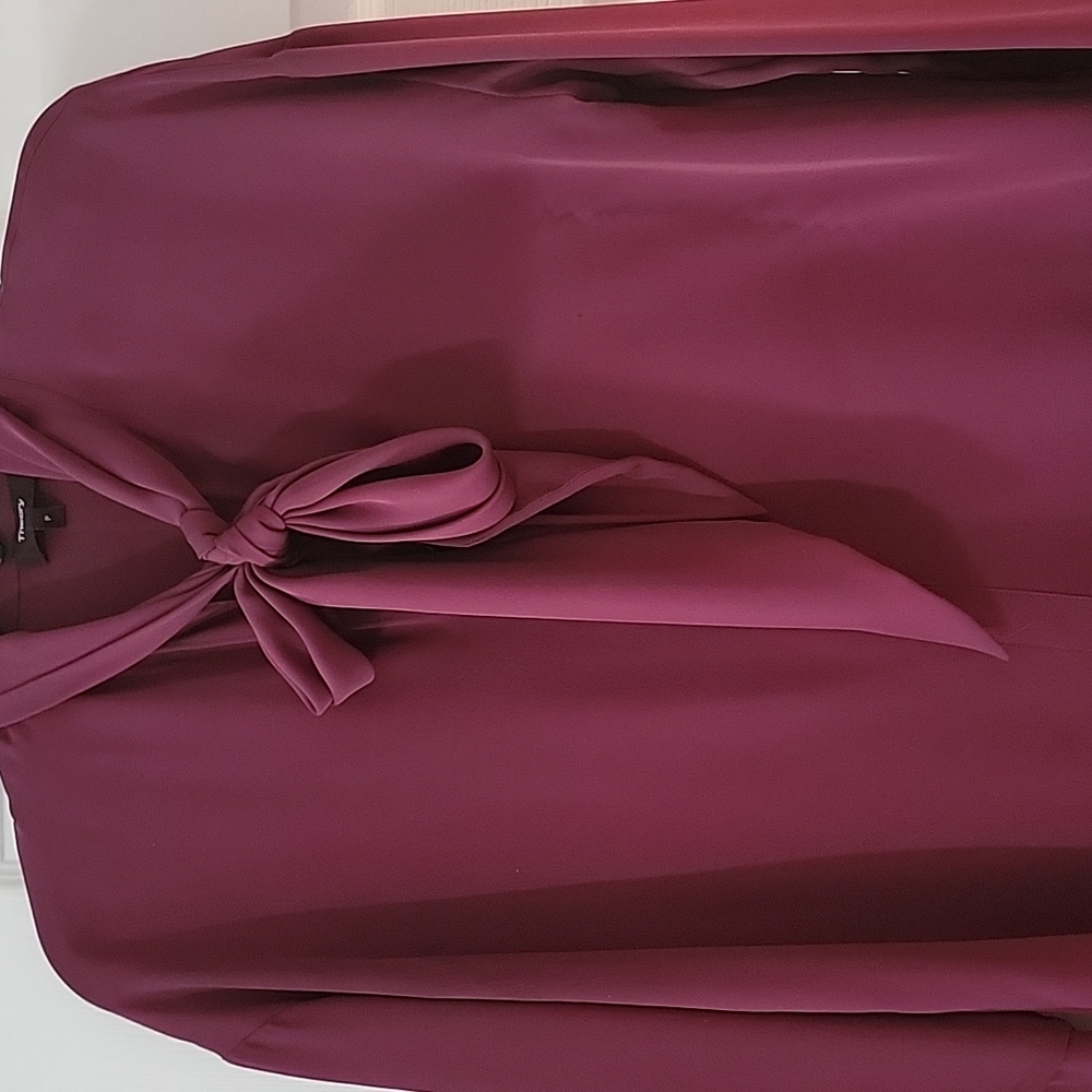 Theory Weekender Tie Scarf Silk Blouse SZ P (0-2)